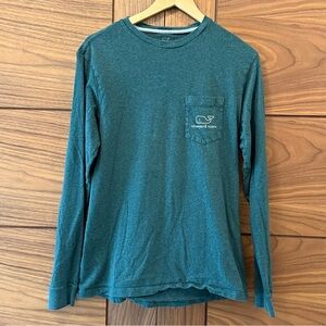 Vineyard Vines Men's Green Long Sleeve Whale Shirt - Sz S